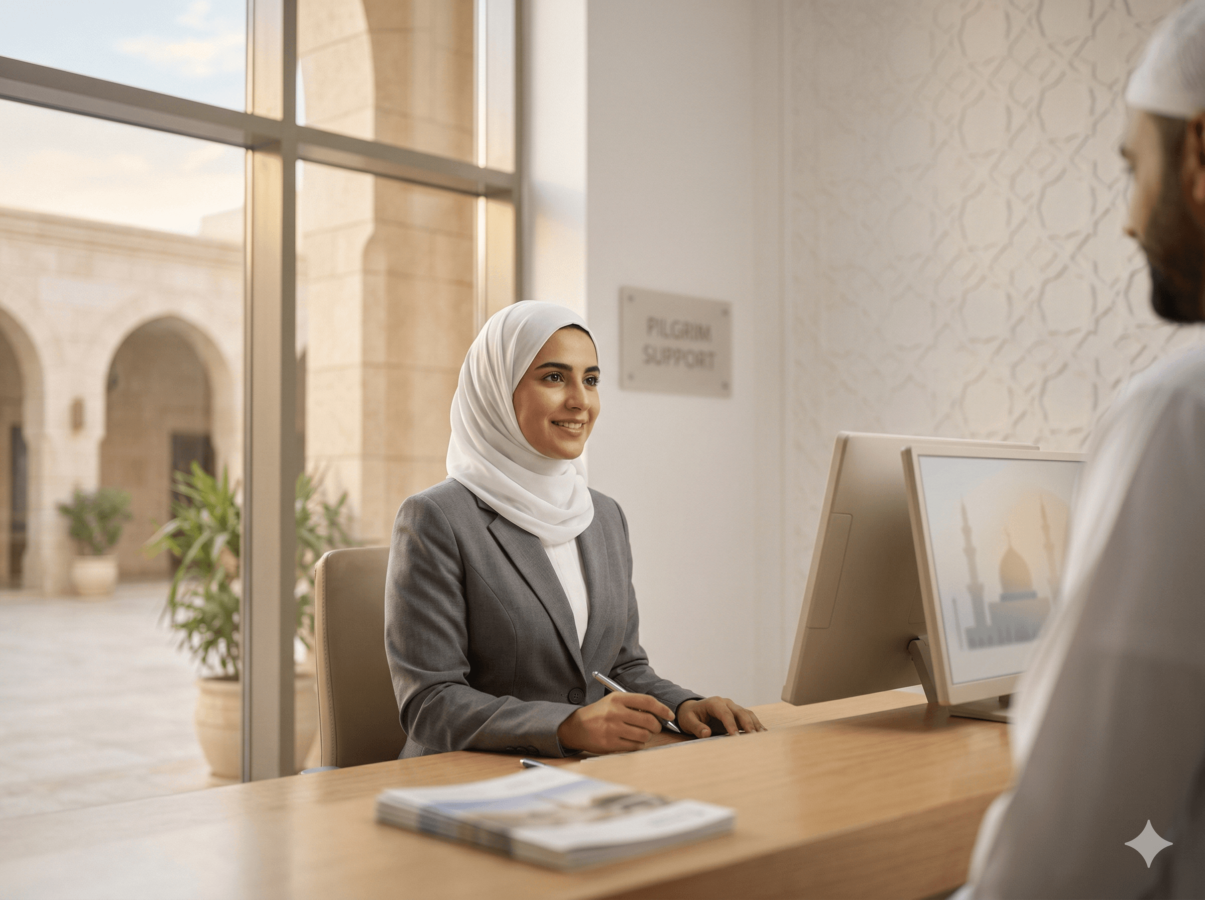 Pilgrim support desk and assistance